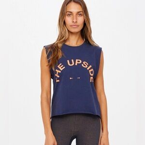 The Upside Navy Cropped Muscle Tank